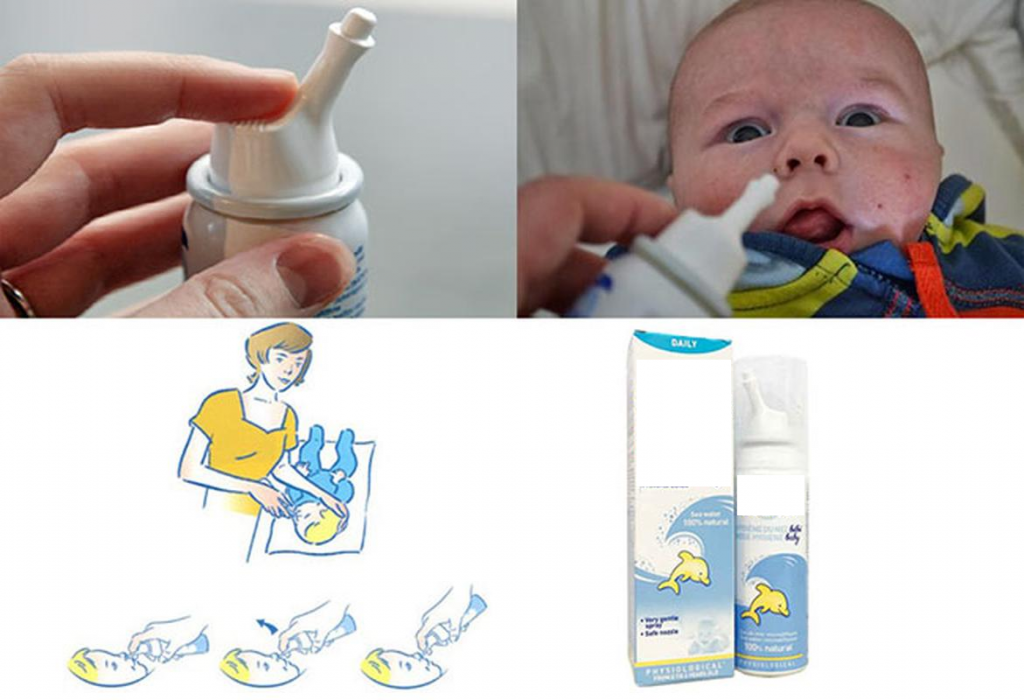 Cách rửa mũi cho trẻ sơ sinh bằng nước muối sinh lý